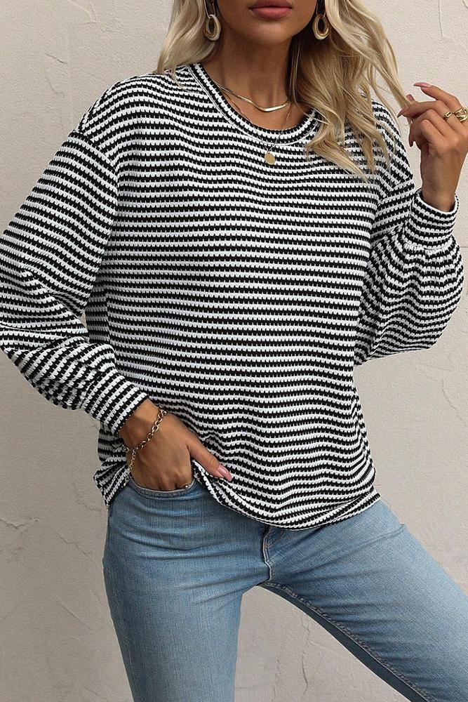 HIDDEN GEMS Everyday Stripe Long Sleeve Top