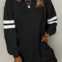  HIDDEN GEMS | Varsity Stripe Sweatshirt Dress