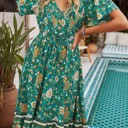  SALE! Boho V-Neck Fluttery Sleeve Dress