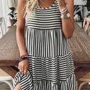  Catalina Tiered Stripe Sleeveless Dress