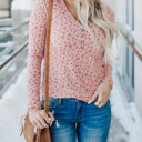  SALE! Floral V Neck Long Sleeve Top