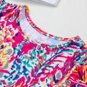  Vibrant Floral Ruffle Top