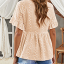  SALE! Ruffle Eyelet Babydoll Top