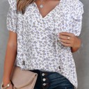  SALE! Floral Smocked Ruffle T-Shirt