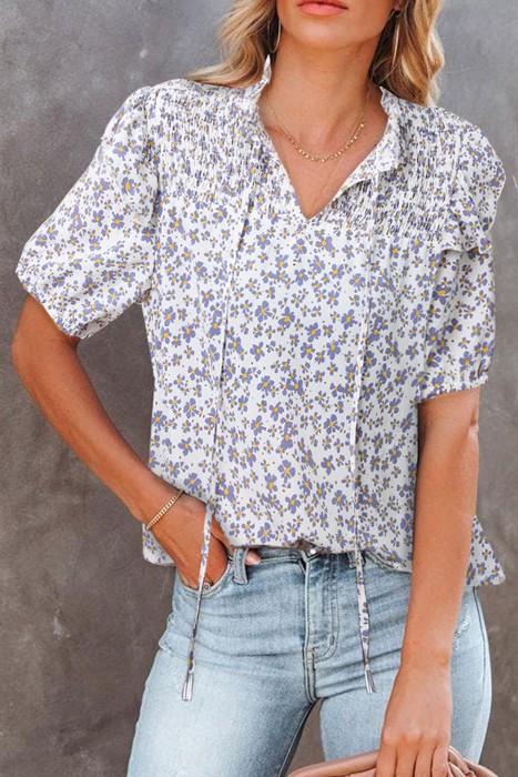 SALE! Floral Smocked Ruffle T-Shirt