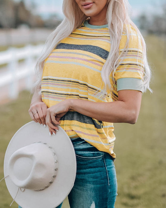 HIDDEN GEMS Soft Stripe Tee