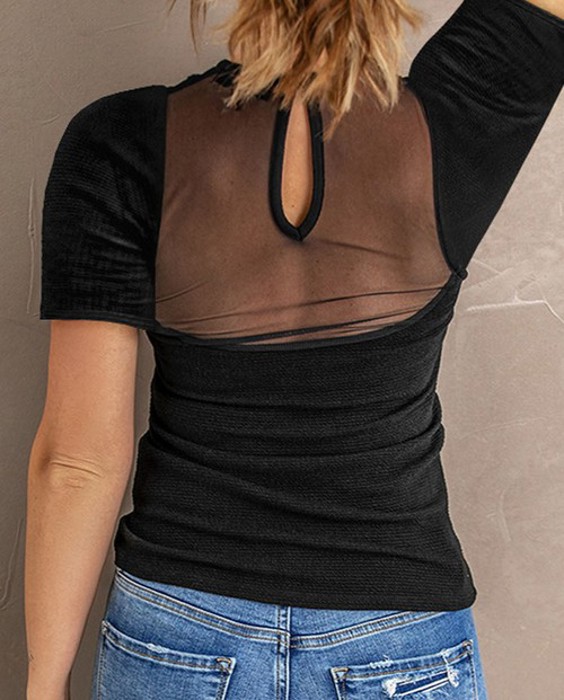 SALE! Mesh Contrast Top