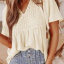  SALE! Sweetened Up Crochet Babydoll Top