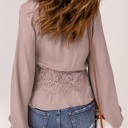  SALE! Lace Surplice Balloon Sleeve Blouse