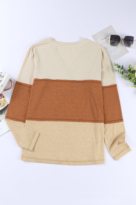 Sale! Fall Colorblock Long Sleeve Top