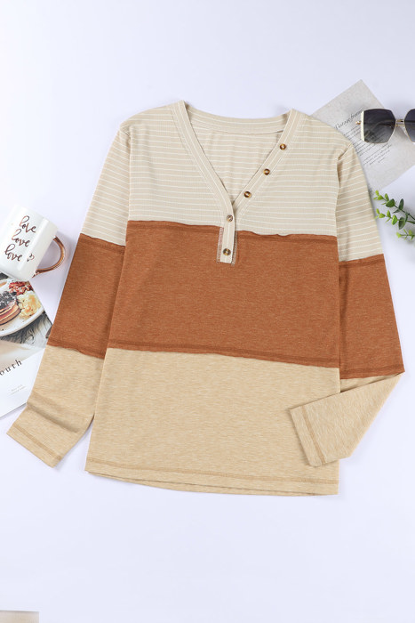 Sale! Fall Colorblock Long Sleeve Top