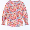  HIDDEN GEMS Floral Smocked Long Sleeve Top