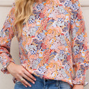  HIDDEN GEMS Floral Smocked Long Sleeve Top