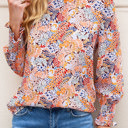  HIDDEN GEMS Floral Smocked Long Sleeve Top