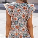  SALE! Floral Ruffle Sleeve Top