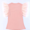  HIDDEN GEMS | Dotted Mesh Ruffle Sleeve Top