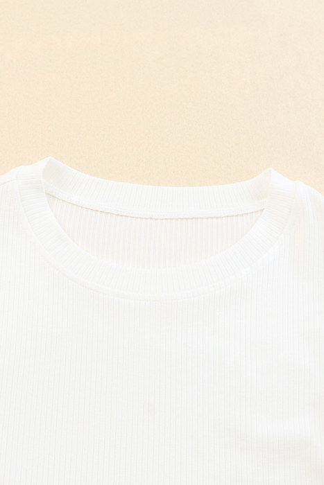 HIDDEN GEMS | Dotted Mesh Ruffle Sleeve Top