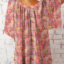  SALE! Floral V-Notch Blouse