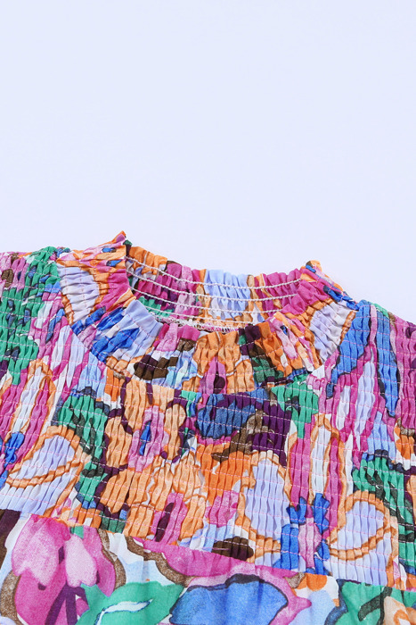 HIDDEN GEMS | Tropical Smocked Blouse