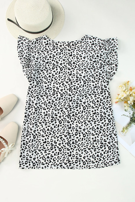 SALE! Floral Embroidered Leopard Top (Smalls left!)