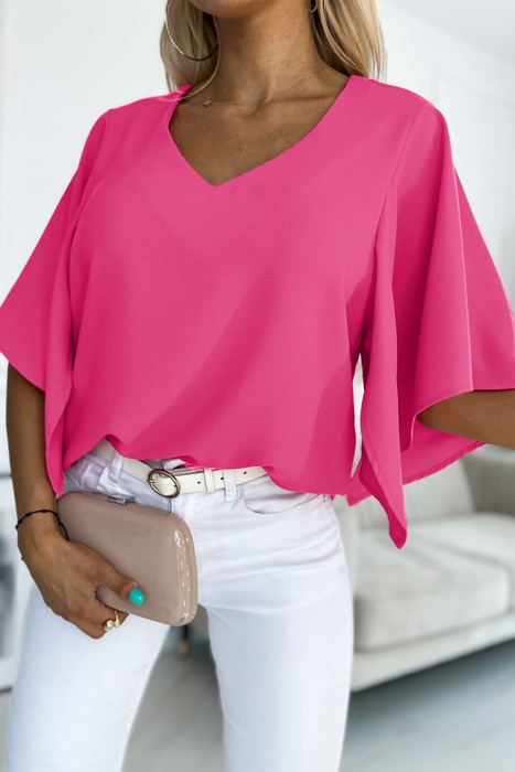 SALE! Flounce Flutter Sleeve V Neck Blouse (Smalls left!)