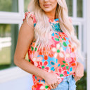  HIDDEN GEMS | Floral Embroidered Frilled Tank Top
