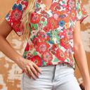  The Penelope Vibrant Floral Top