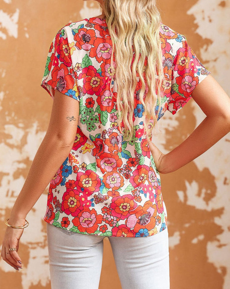 The Penelope Vibrant Floral Top