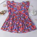  HIDDEN GEMS Floral Babydoll Ruffle Top