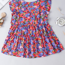  HIDDEN GEMS Floral Babydoll Ruffle Top