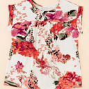  HIDDEN GEMS Vibrant Floral Shirred Top