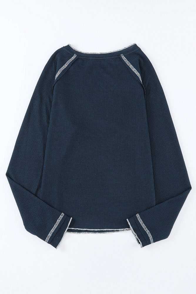 HIDDEN GEMS Stitch Waffle Top