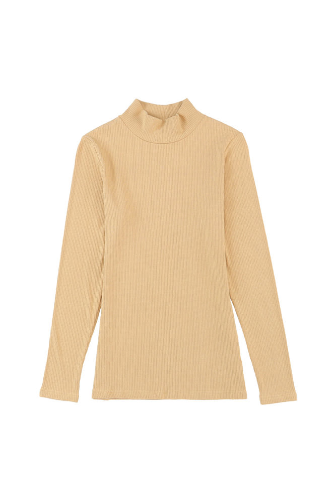 The Essential Light Ribbed Turtleneck Top