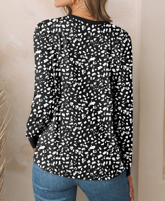 SALE! Leopard Lightweight Long Sleeve Top