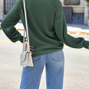  HIDDEN GEMS Crochet Raglan Long Sleeve Top