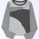  The Patchwork Long Sleeve Fitted Top