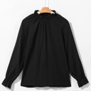  HIDDEN GEMS Ruffle Textured Long Sleeve Blouse