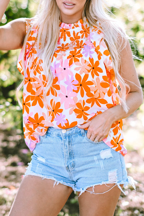 HIDDEN GEMS | Floral Ruffle Sleeve Top