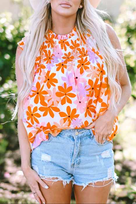 HIDDEN GEMS | Floral Ruffle Sleeve Top