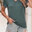  HIDDEN GEMS | Heathered Petal Sleeve V-Neck T-Shirt