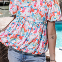  Dreamy Greece Babydoll Top