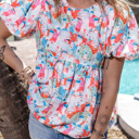  Dreamy Greece Babydoll Top