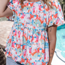  Dreamy Greece Babydoll Top