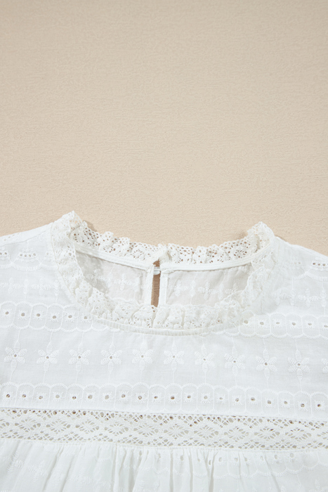 HIDDEN GEMS | Enchanting Lace Flutter Sleeve Blouse