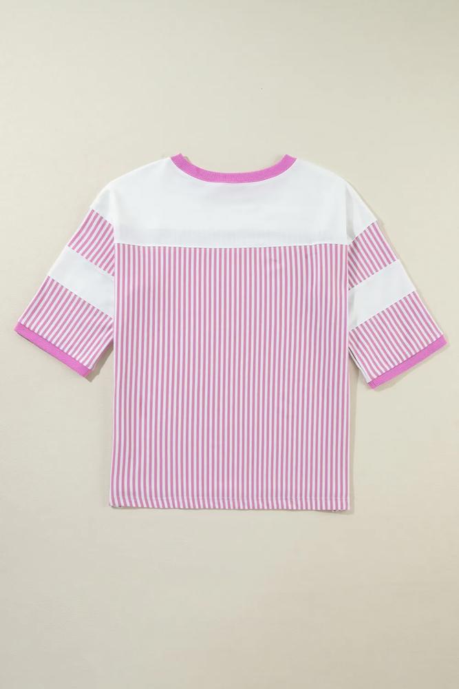 HIDDEN GEMS Cassidy Colorblock Stripe Tee