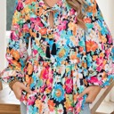  HIDDEN GEMS Floral Tassel Blouse