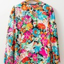  HIDDEN GEMS Floral Tassel Blouse