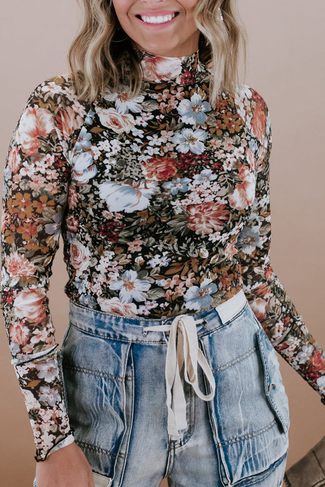 HIDDEN GEMS The Flora Vintage Mesh Top