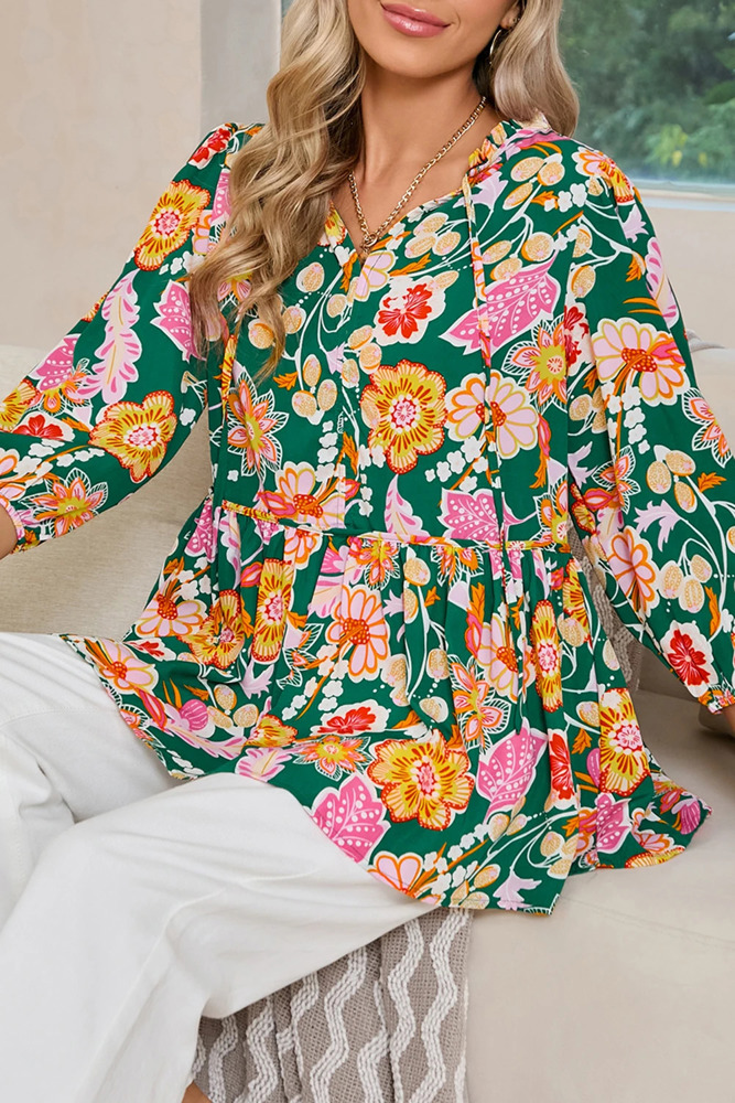 The Juliet Floral Shirred Blouse