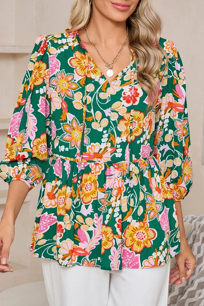 The Juliet Floral Shirred Blouse